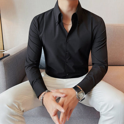 Classic Men's Slim-Fit Long-Sleeve Shirt（50% OFF）
