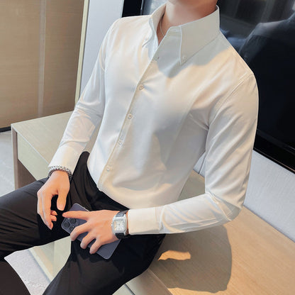 Classic Men's Slim-Fit Long-Sleeve Shirt（50% OFF）