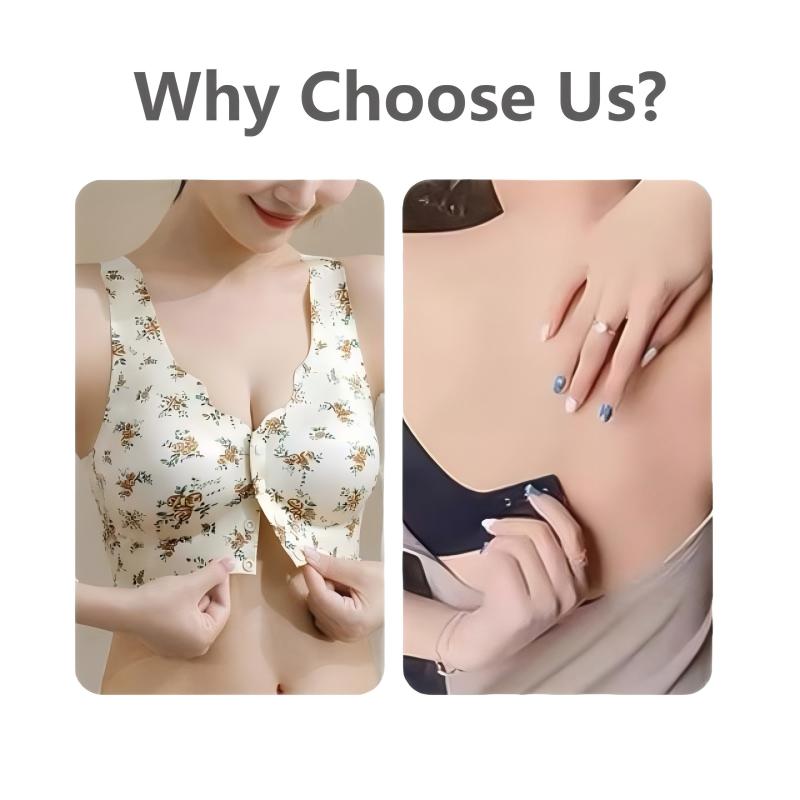 Seamless Printed Push-Up Bra for Women