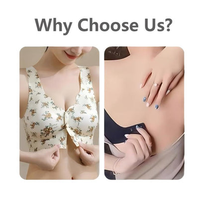 Seamless Printed Push-Up Bra for Women