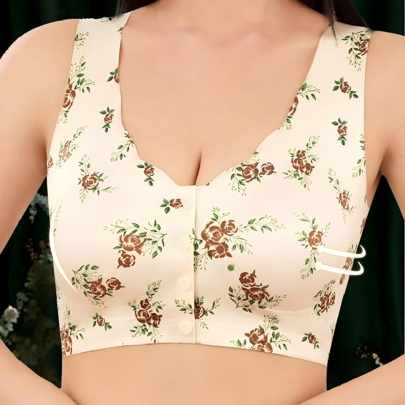 Seamless Printed Push-Up Bra for Women