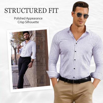 Men's Classic Striped Long Sleeve Shirt