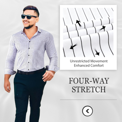 Men's Classic Striped Long Sleeve Shirt