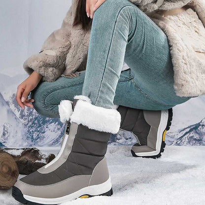 👢✨ Women’s Non-Slip Warm Zipper Snow Boots