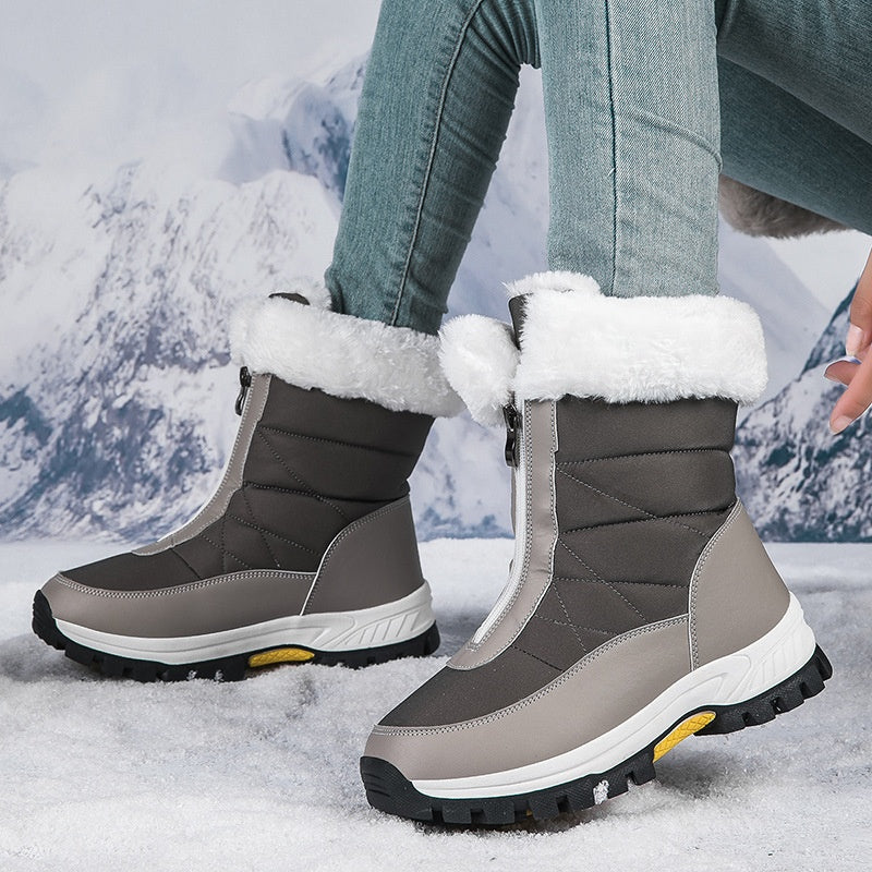 👢✨ Women’s Non-Slip Warm Zipper Snow Boots