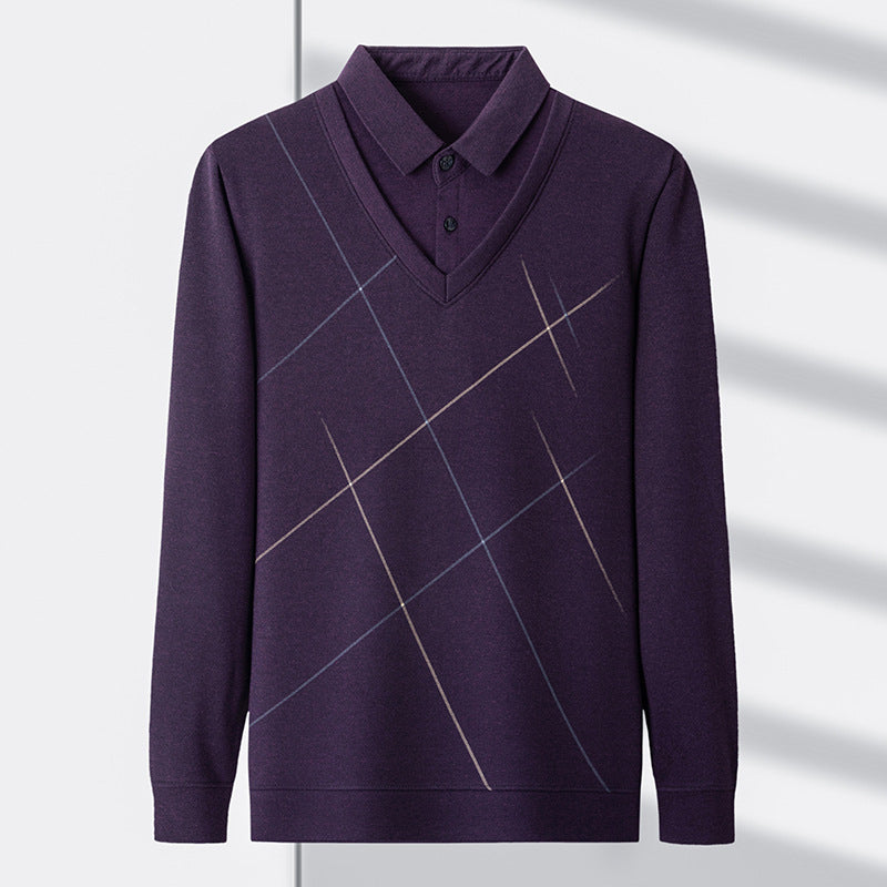 Men's Casual Modern Layered Style Top