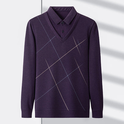 Men's Casual Modern Layered Style Top