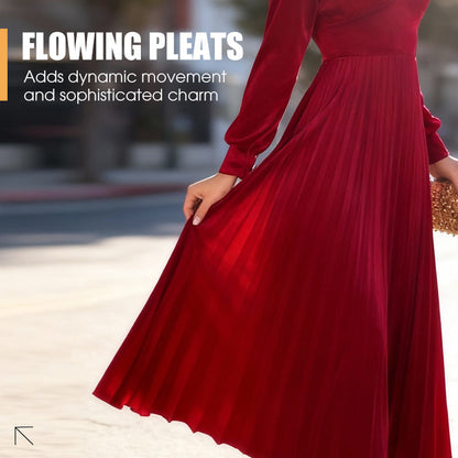 Women's Elegant V-Neck Waist- Cinching Dress （50% OFF）