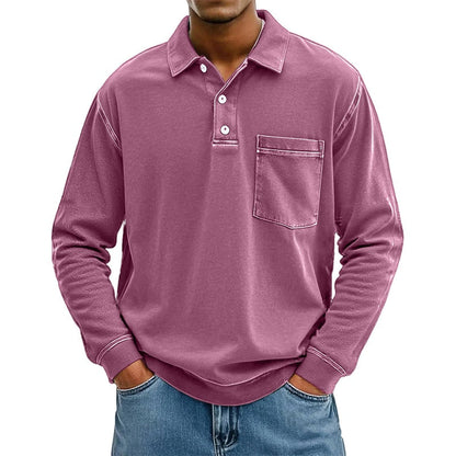 Men's Casual Long Sleeve Shirt With Pocket