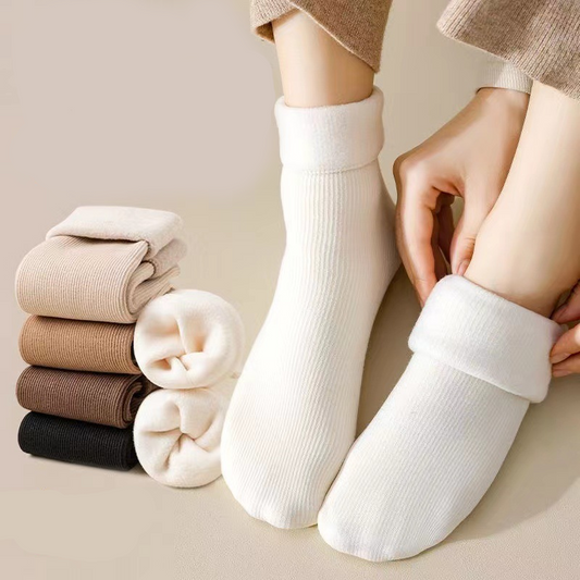Women's Thickened Warm Solid Color Mid-Calf Socks（50% OFF）