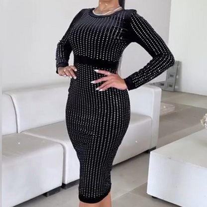 💖LAST DAY PROMOTION - 49%OFF 💖 Women's Sparkling Long Sleeve Bodycon Dress