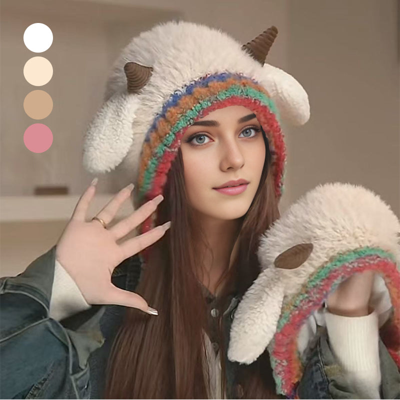 🎄Christmas Gift🦌 Creative Antler Hat & Bag 2-in-1 – Practical and Adorable