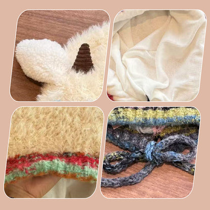 🎄Christmas Gift🦌 Creative Antler Hat & Bag 2-in-1 – Practical and Adorable