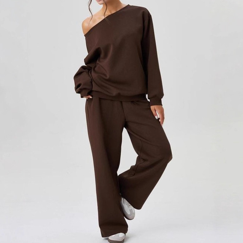 Casual Long Sleeve Pullover & Pants Set
