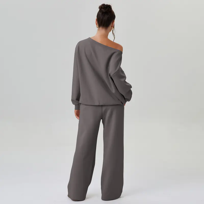 Casual Long Sleeve Pullover & Pants Set