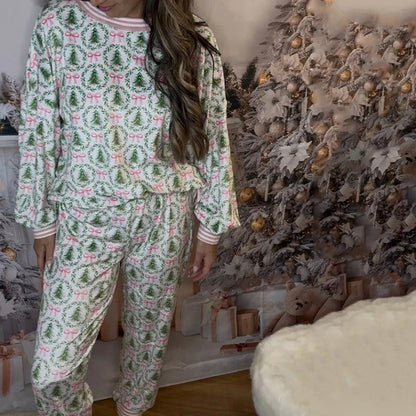Cozy Christmas Long-Sleeve Top & Pants Set