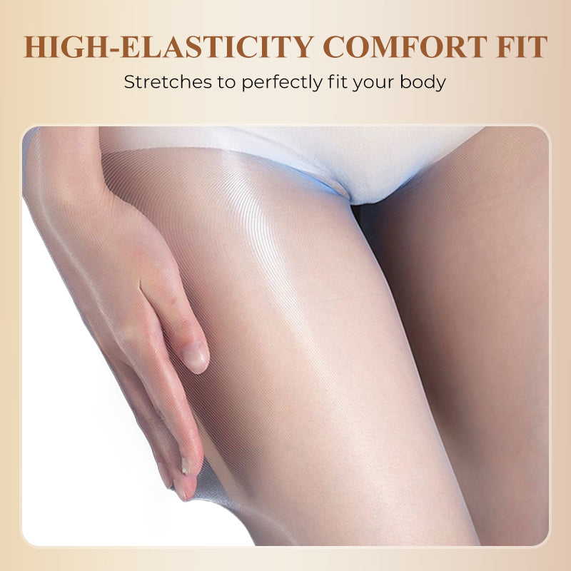 ✨ BUY 2 GET 1 FREE! ✨ High-Waist Glossy Tights – Open-Crotch, Ultra-Thin, Luminous ✨