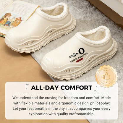🔥 Cozy Waterproof Fleece-Lined Slip-On Shoes — Ultra-Warm, Soft & Comfortable