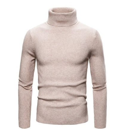 Winter Men's Knitted Turtleneck Slim Sweater