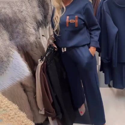 Casual Loungewear Set with H Accent