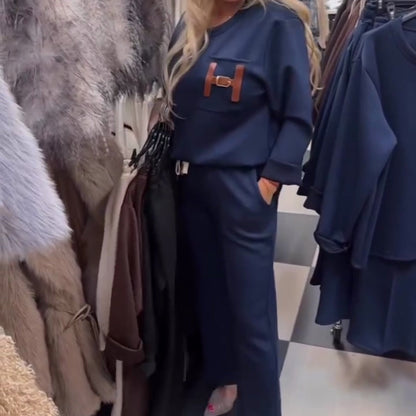 Casual Loungewear Set with H Accent