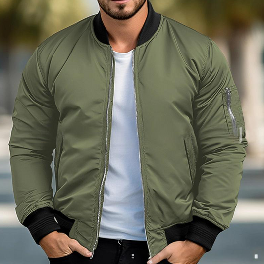 ⏳Limited-time 50% off⏰Men's Classic Zip-Up Bomber Jacket🧥