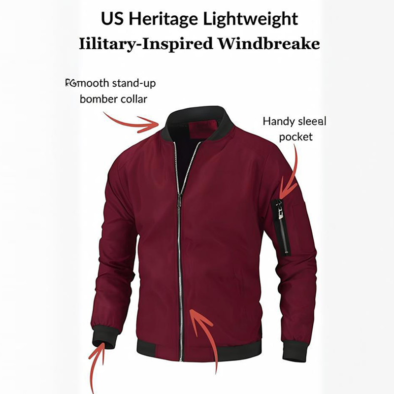 ⏳Limited-time 50% off⏰Men's Classic Zip-Up Bomber Jacket🧥