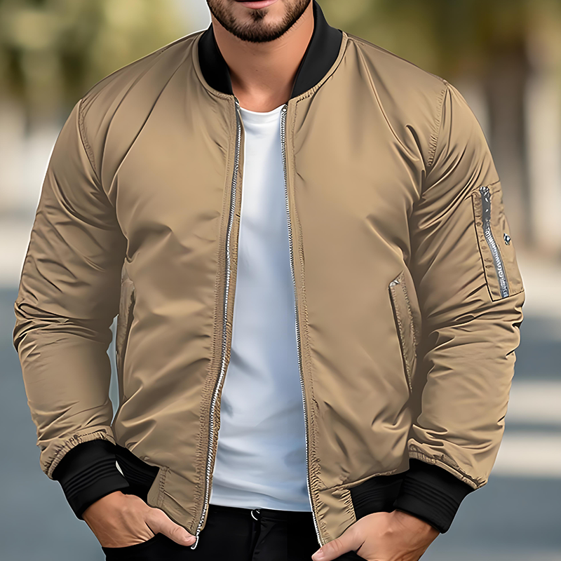 ⏳Limited-time 50% off⏰Men's Classic Zip-Up Bomber Jacket🧥