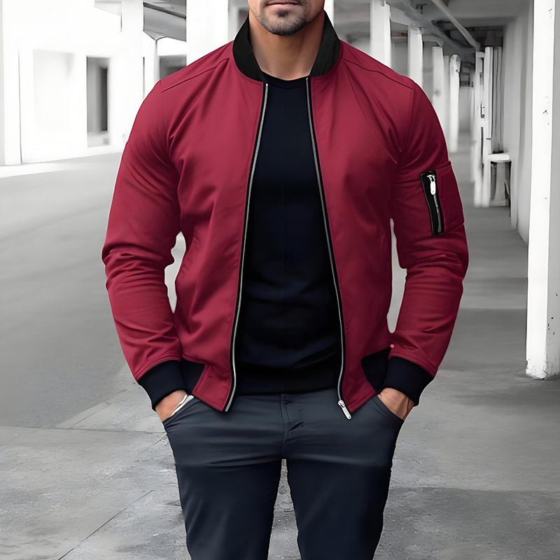 ⏳Limited-time 50% off⏰Men's Classic Zip-Up Bomber Jacket🧥