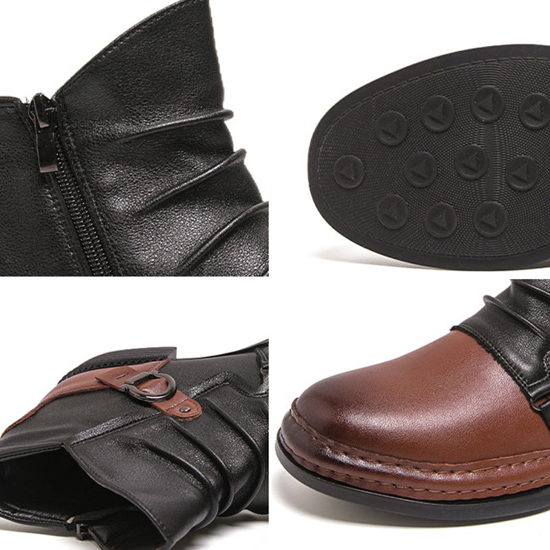 📢 ⏰Men's Genuine Leather Ankle Boots👞