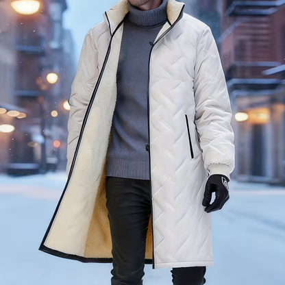 Men's Mid-Length Winter Padded Coat With Plush Lining🚛Free Shipping