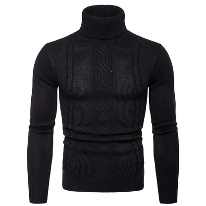🔥Men's Slim Fit Cable Knit Turtleneck Sweater