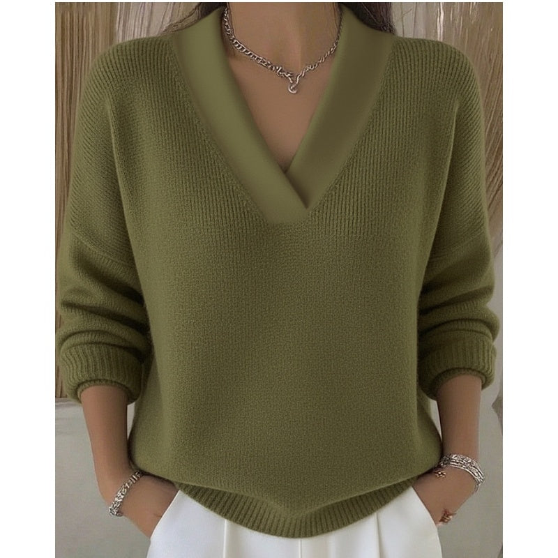 Cozy V-Neck Sweater for Casual Wear