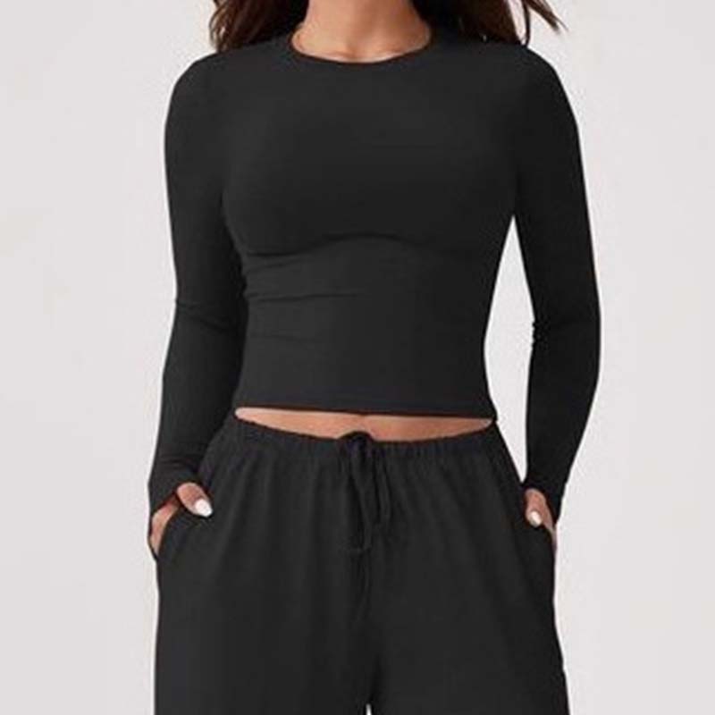 Women's Casual Crop Top & Drawstring Pants Set