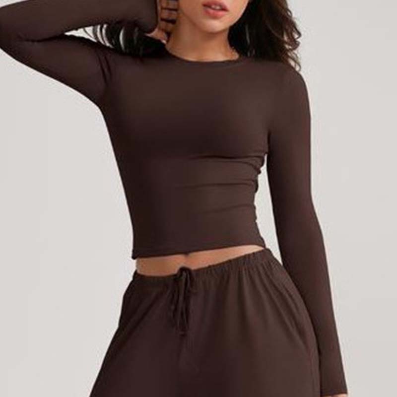 Women's Casual Crop Top & Drawstring Pants Set