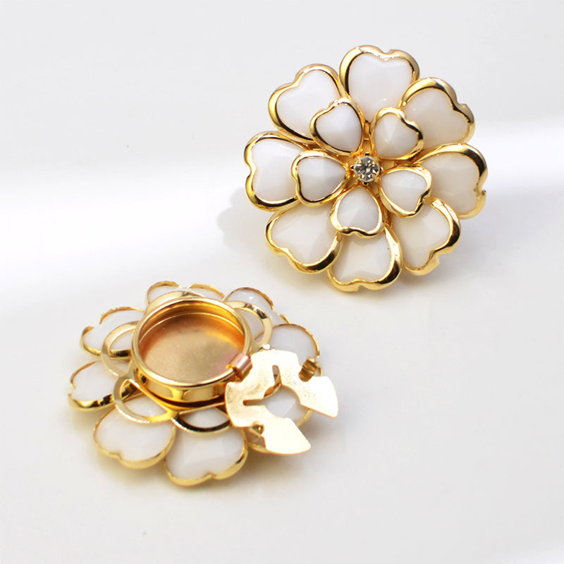 ⏰Last Day Surprise Price🔥Chic Rhinestone Floral Cufflink & Brooch