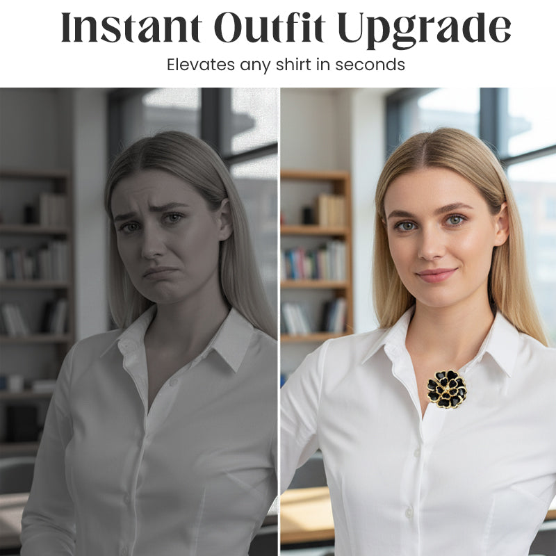 ⏰Last Day Surprise Price🔥Chic Rhinestone Floral Cufflink & Brooch