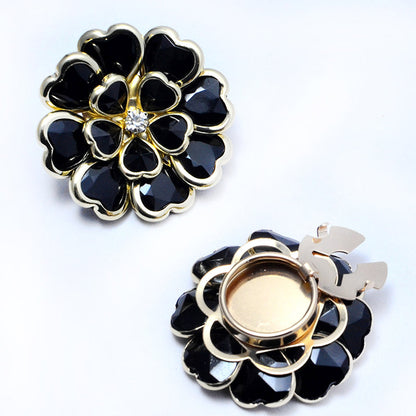 ⏰Last Day Surprise Price🔥Chic Rhinestone Floral Cufflink & Brooch