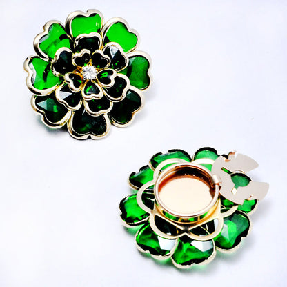⏰Last Day Surprise Price🔥Chic Rhinestone Floral Cufflink & Brooch