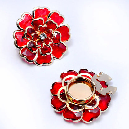 ⏰Last Day Surprise Price🔥Chic Rhinestone Floral Cufflink & Brooch