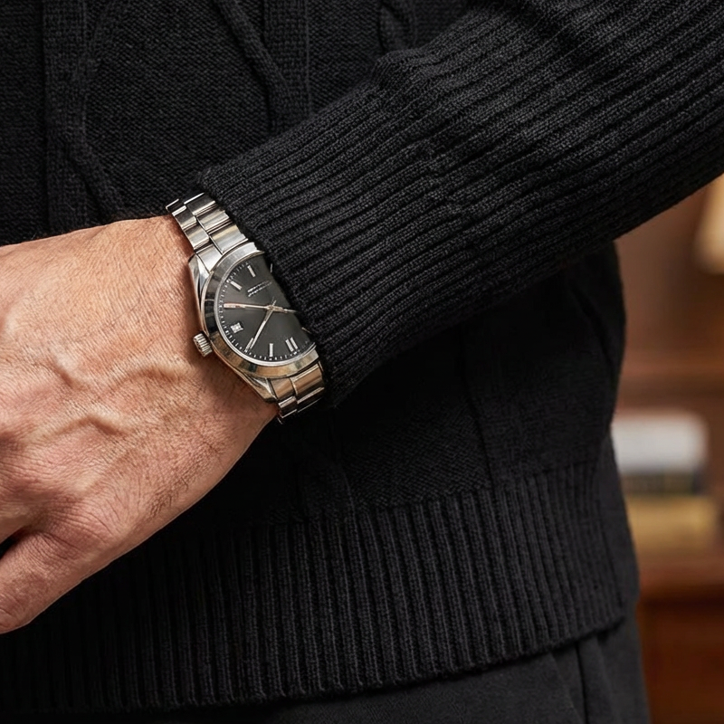 Men's Casual Cable Knit Turtleneck Pullover Sweater