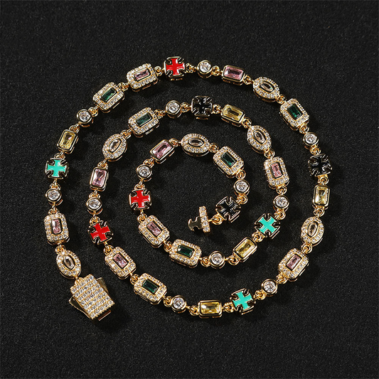6mm Colored Cubic Zirconia Necklace & Bracelet