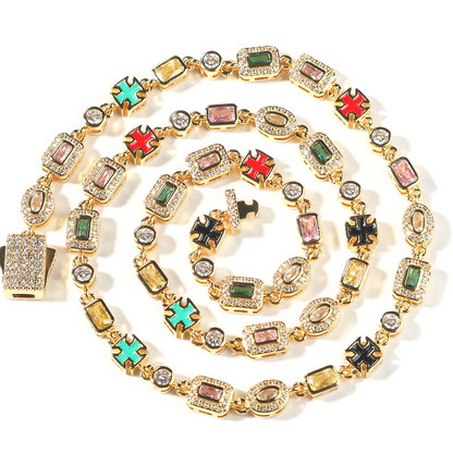 6mm Colored Cubic Zirconia Necklace & Bracelet