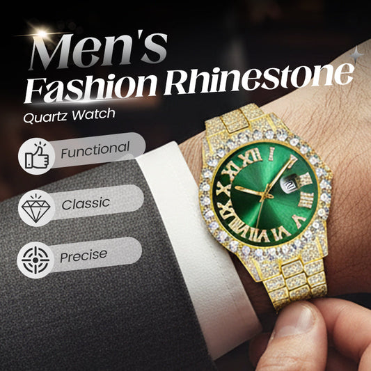 Men's Fashion Rhinestone Quartz Watch
