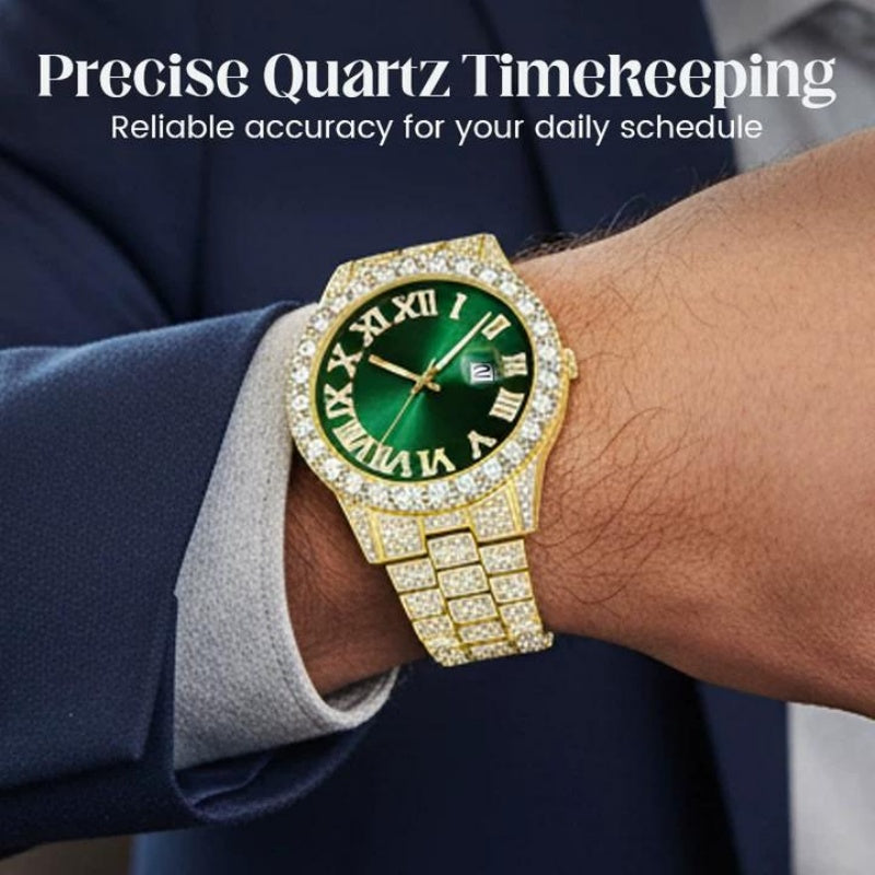 Men's Fashion Rhinestone Quartz Watch