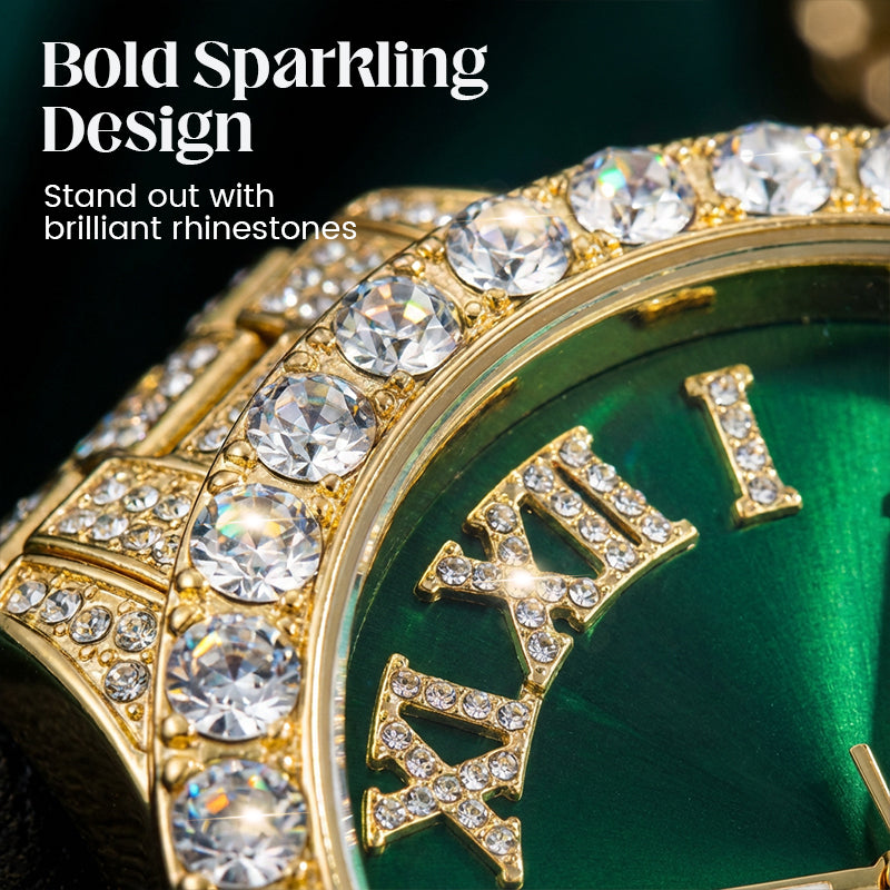 Men's Fashion Rhinestone Quartz Watch