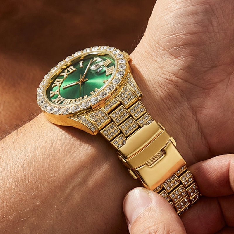 Men's Fashion Rhinestone Quartz Watch