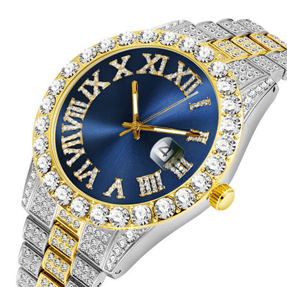 Men's Fashion Rhinestone Quartz Watch