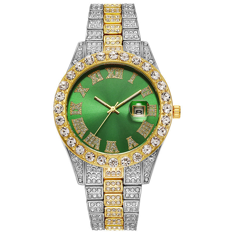 Men's Fashion Rhinestone Quartz Watch