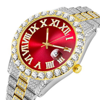 Men's Fashion Rhinestone Quartz Watch